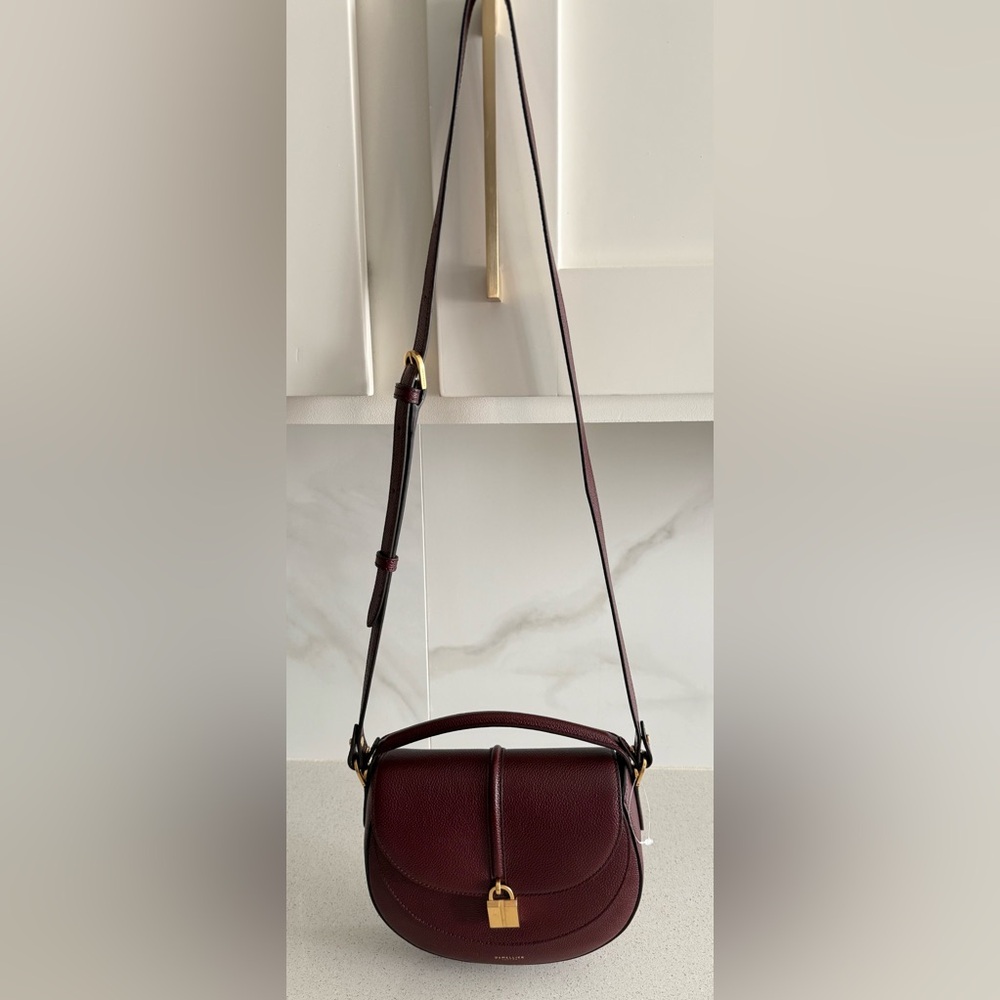 DeMellier Siena Leather Saddle Crossbody Bag - Picture 3 of 11